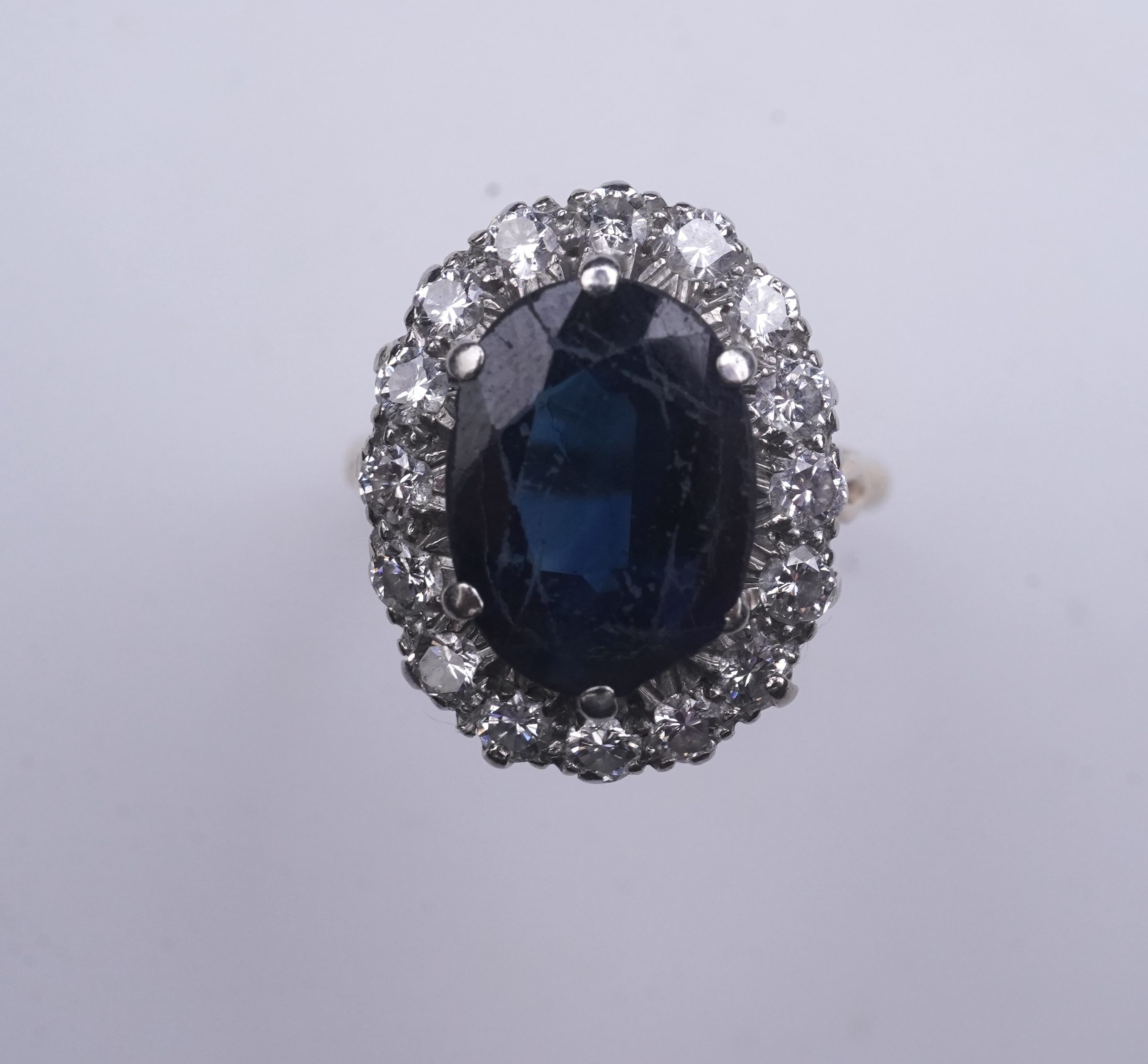 A sapphire and diamond ring